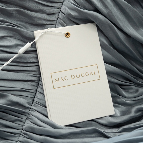 Mac Duggal - Ruched Pleated High-Low Gown 77009 - Picture 7 of 12